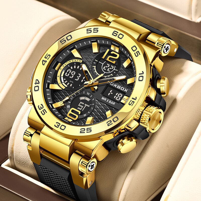Luxury Watch Magazine - FOXBOX-Montre de plongée étanche pour homme,