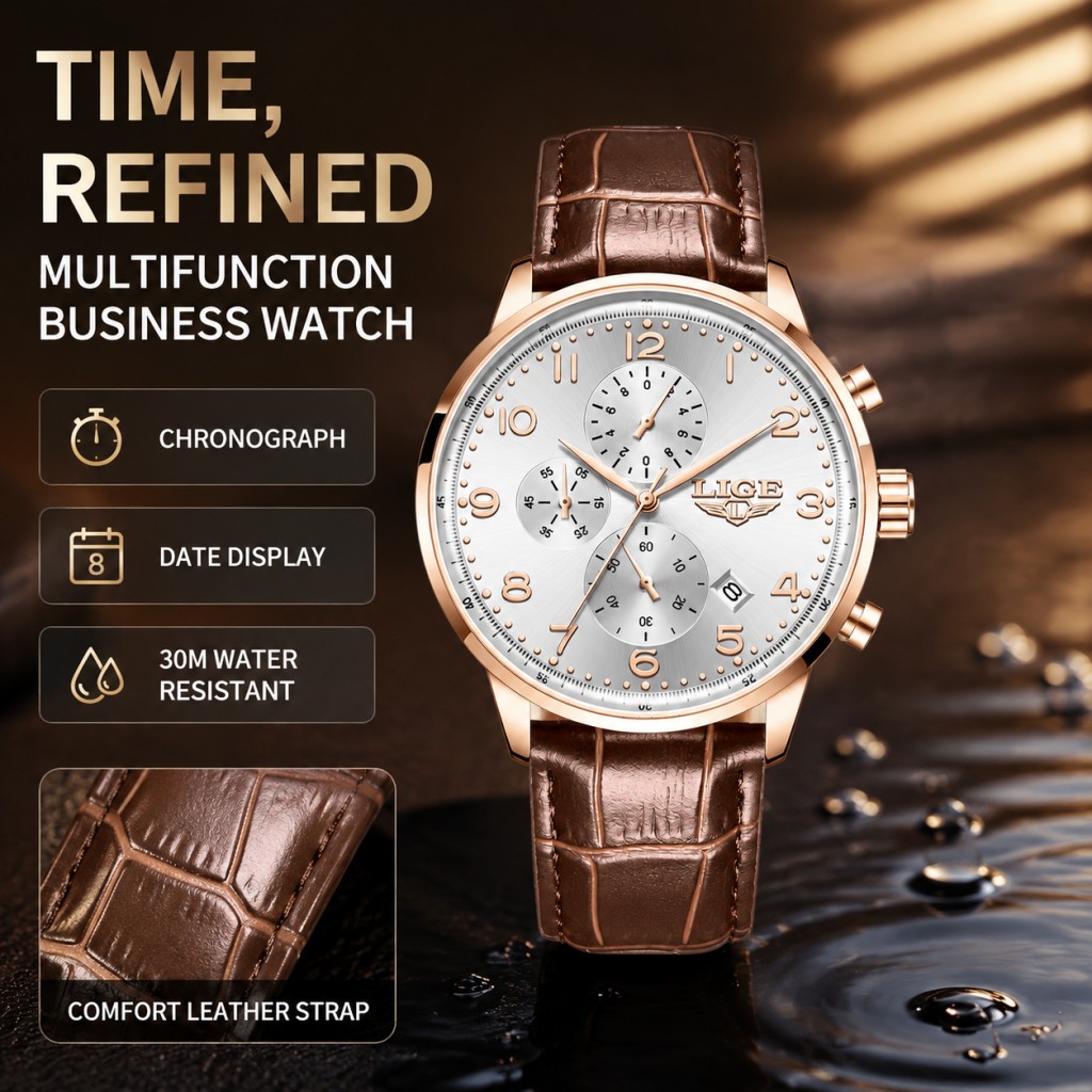 LIGE Nouvelle Montre Homme Ten - Luxury Watch Top 10 avis et prix